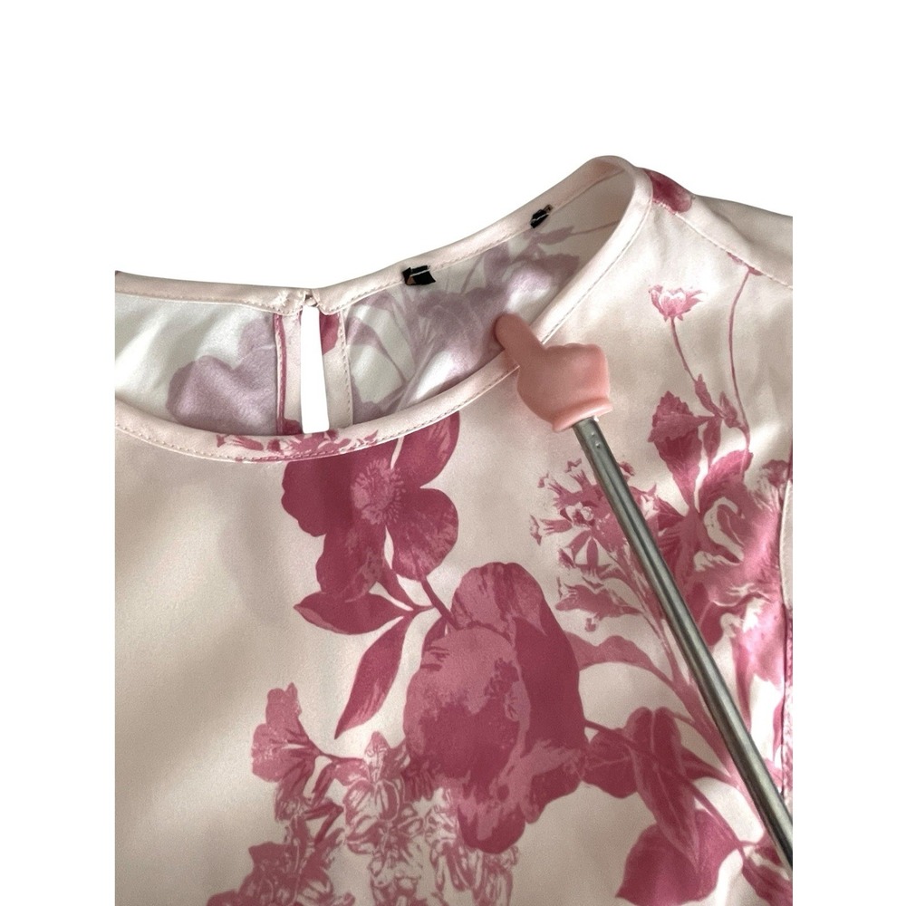 Quince Washable Silk Pink Floral Tank Midi Dress Sz Sz M Feminine - Picture 11 of 16